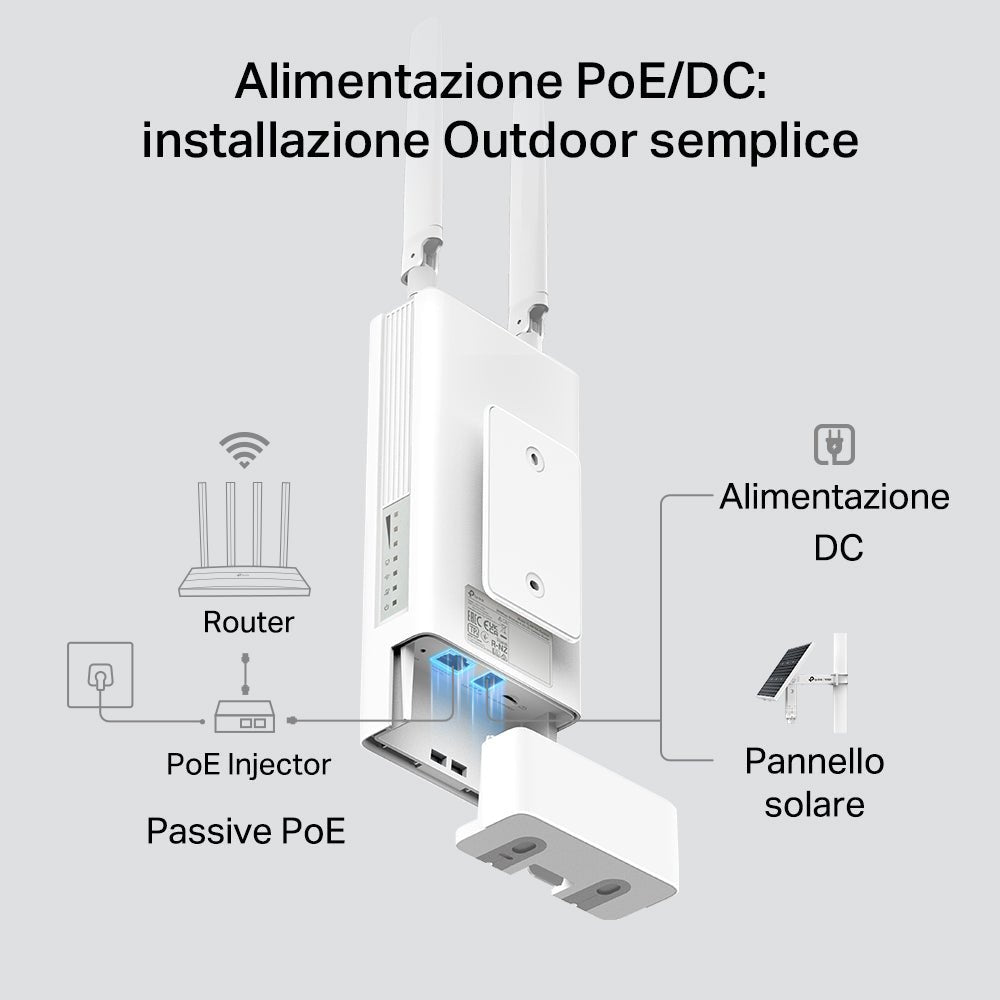 TL-MR110-Outdoor Router WiFi con SIM Esterno 4G LTE N300Mbps, PoE/DC, IP65