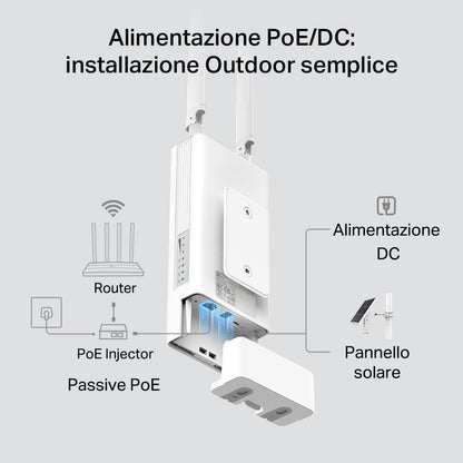 TL-MR110-Outdoor Router WiFi con SIM Esterno 4G LTE N300Mbps, PoE/DC, IP65