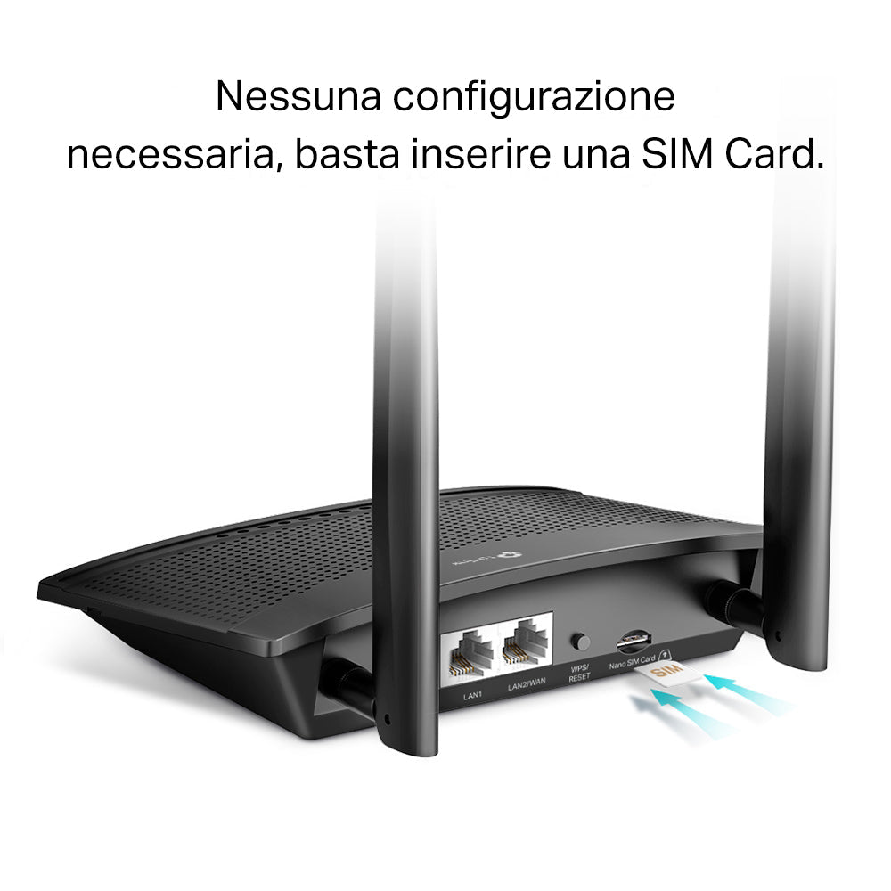 TL-MR110 Router WiFi con SIM 4G LTE CAT4 N300Mbps