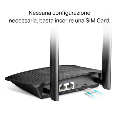 TL-MR110 Router WiFi con SIM 4G LTE CAT4 N300Mbps
