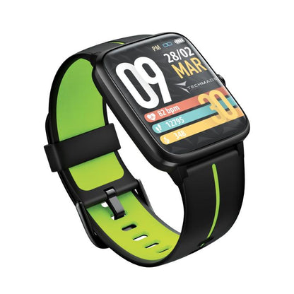 Techmade Smartwatch Move Bluetooth Integriertes GPS Sport Wasserdicht Schwarz/Grün