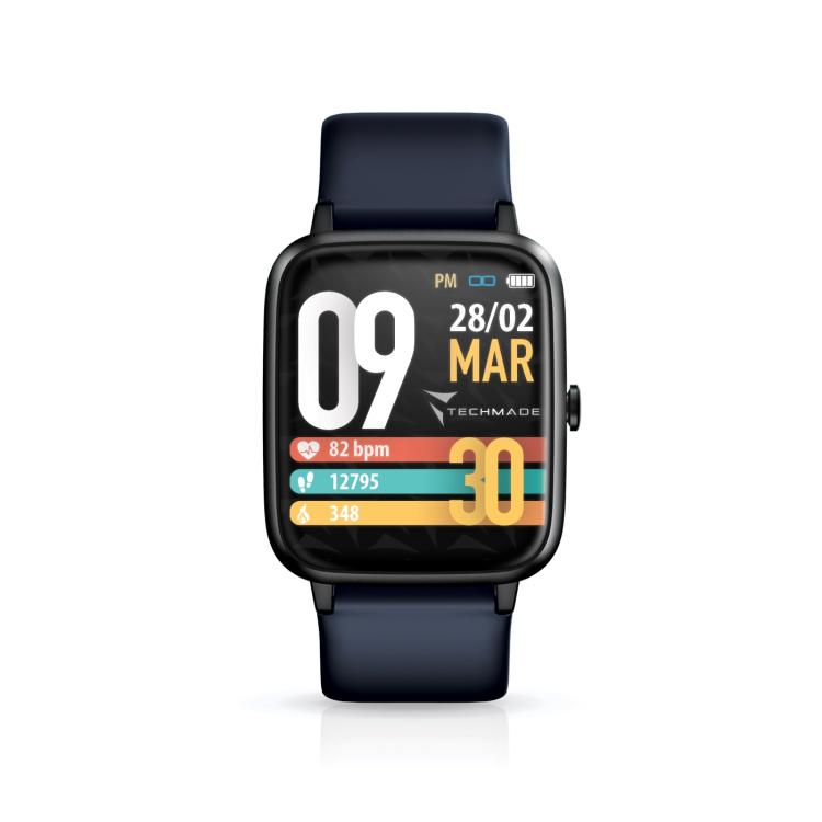Techmade Smartwatch Move Bluetooth GPS Integriert Sport Wasserdicht IP68 Sg/Blue