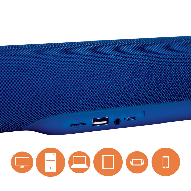 Techmade Soundbar Schwarz 2.1 TV PC Notebook Radio Blau Lautsprecher Speaker Boxen