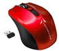 Techmade Wireless USB Optical Mouse Red Tm-Xj30-Red Ambidextrous Windows