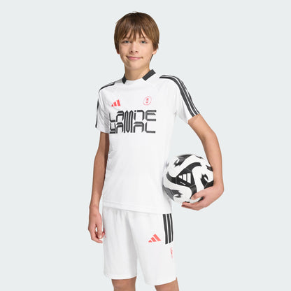 Adidas T-shirt Junior Allenamento Lamine Yamal KD6433 Bianca | Calcio PE26