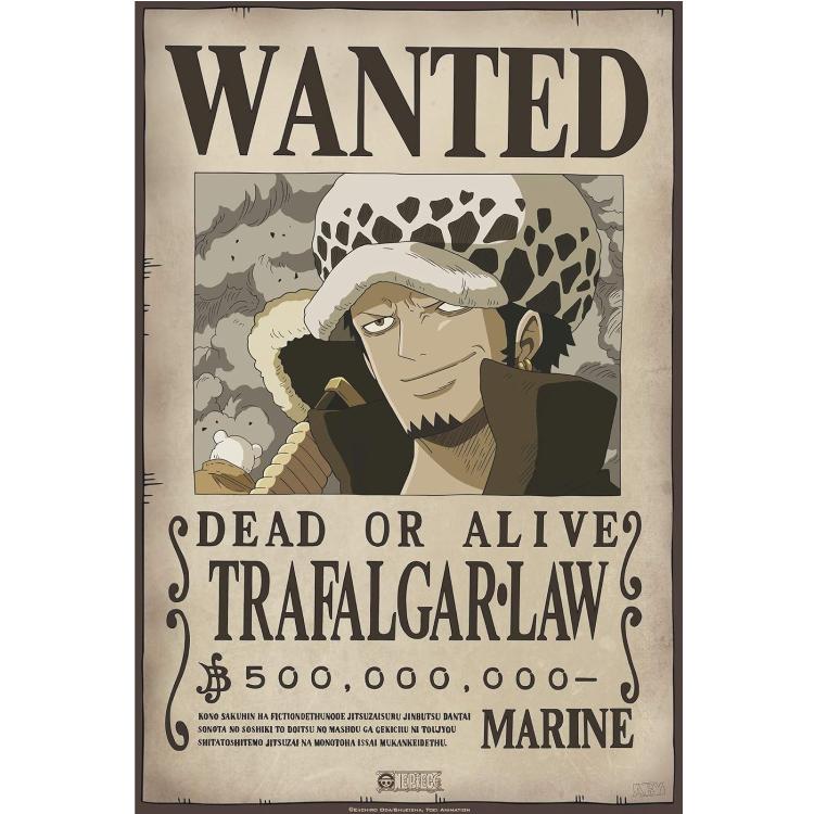 ABYSTYLE (ONE PIECE) POSTER: WANTED TRAFALGAR LAW (52X35) ANIME MANGA LIMITIERT