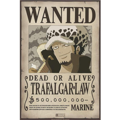 ABYSTYLE (ONE PIECE) POSTER: WANTED TRAFALGAR LAW (52X35) ANIME MANGA LIMITIERT