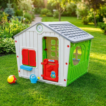 Casetta in plastica multicolor 140x108x115 cm, peso 13,2 kg
