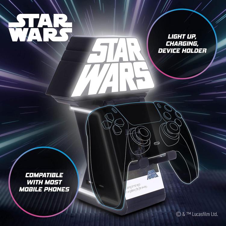 Cable Guys Star Wars Logo Lampe Figur Ladestation Smartphone Controller