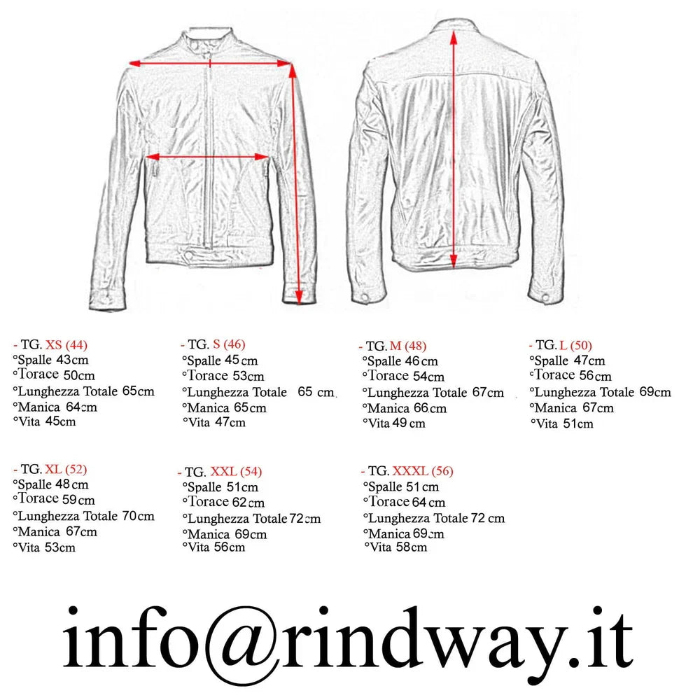 Giacca Bomber In Vera Pelle Camoscio Bruciato Uomo Slim Con Bottoni E Tasconi Rindway