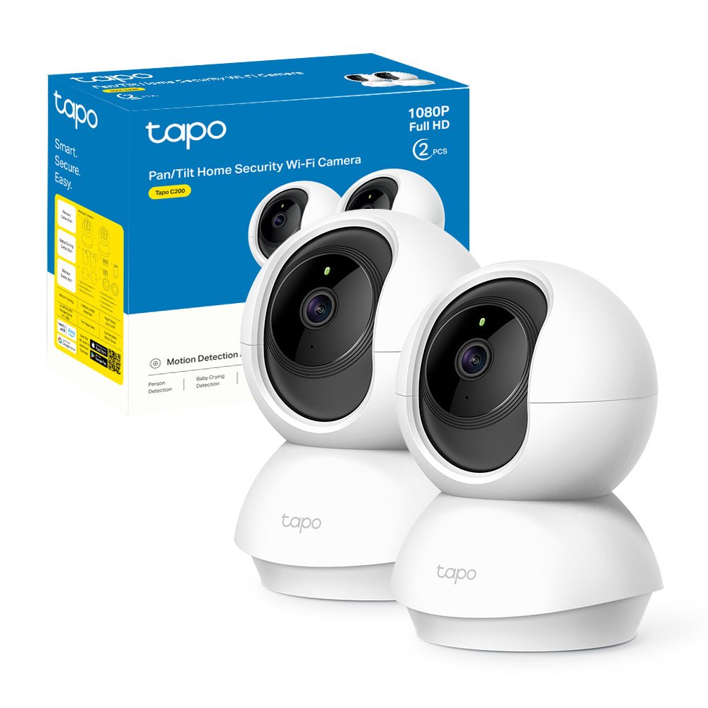 Tapo C200 Telecamera Wi-Fi Interno 1080P FHD, 360° Visuale, 2pz