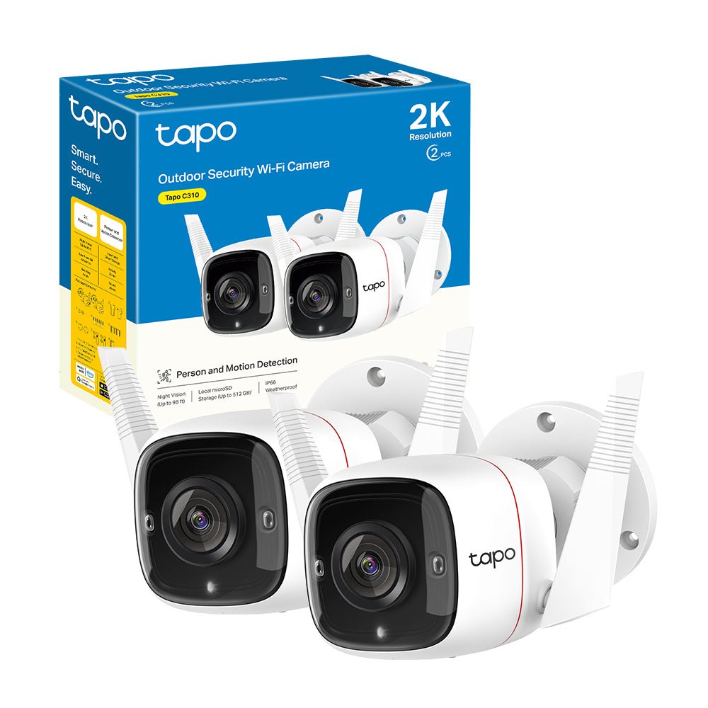 Tapo C310 Telecamera WiFi Esterno 2K 3MP, WiFi/Ethernet, 2pz
