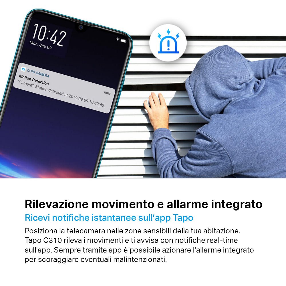 Tapo C310 Telecamera WiFi Esterno 2K 3MP, WiFi/Ethernet, 2pz