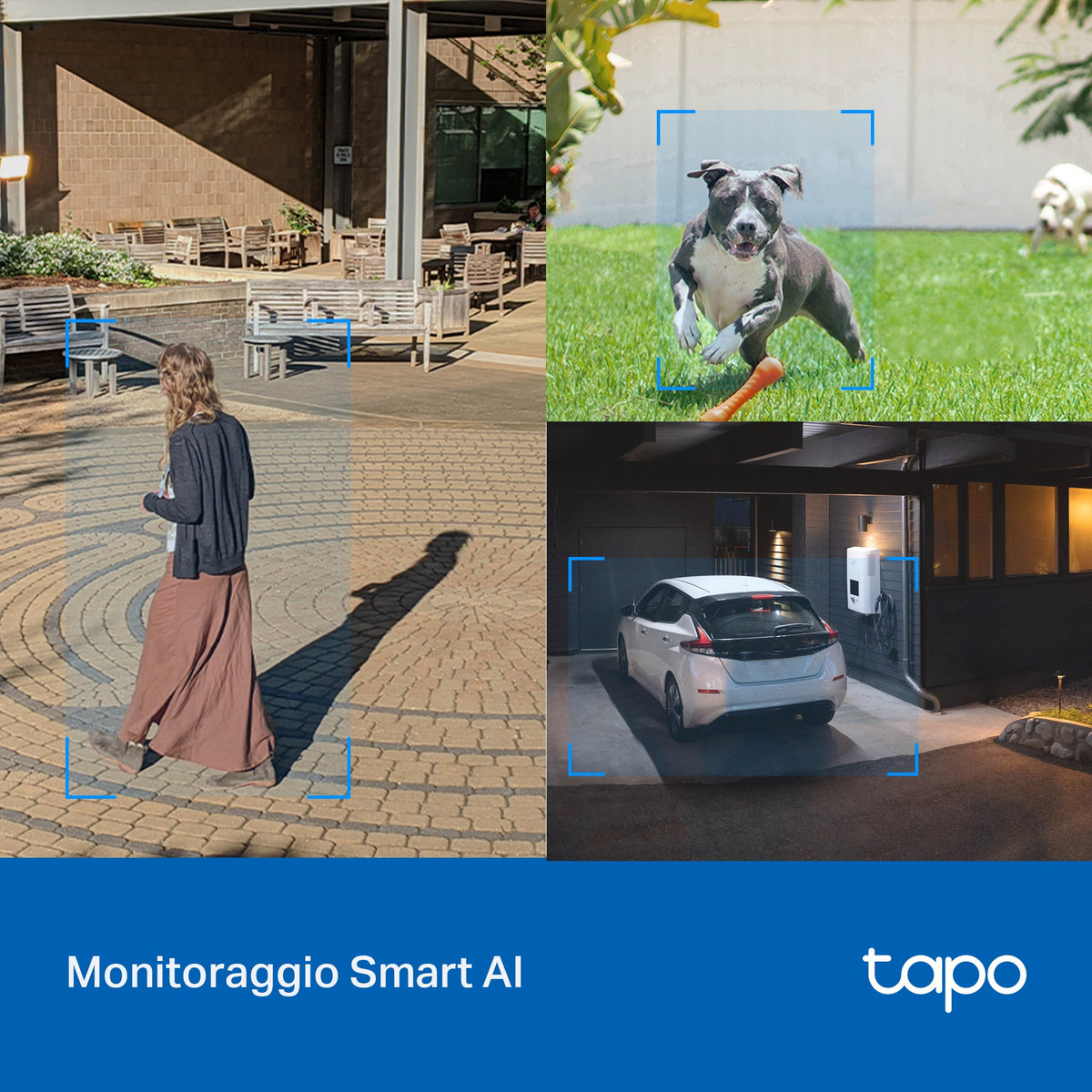 Tapo C520WS Telecamera WiFi Esterno 2K 4MP, Starlight, 360° PTZ, WiFi/Ethernet