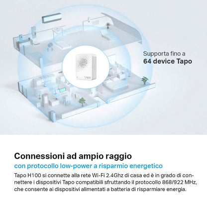 Tapo H100 Smart Hub, Allarme e Campanello Integrato