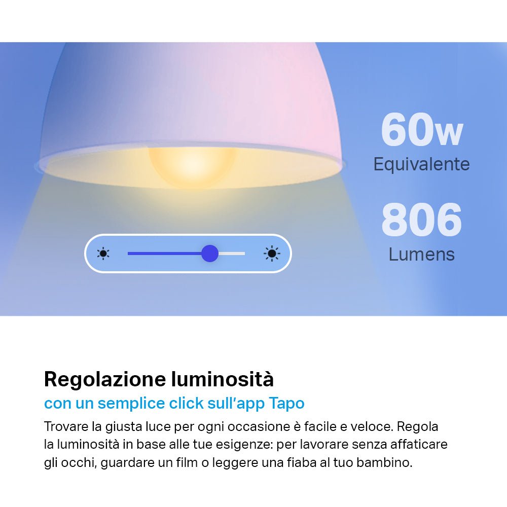 Tapo L530E Lampadina LED Smart Wi-Fi Multicolore E27, Controllo Vocale con Alexa, 4pz