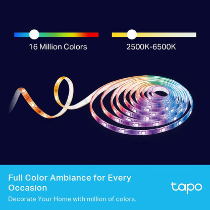 Tapo L930-10 Striscia LED Smart WiFi Multicolore 10m, Zone Colore, Alexa