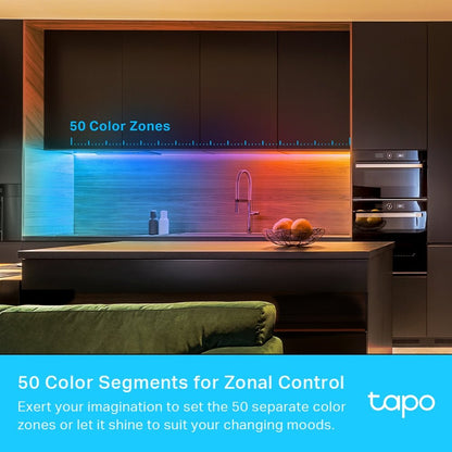 Tapo L930-10 Striscia LED Smart WiFi Multicolore 10m, Zone Colore, Alexa