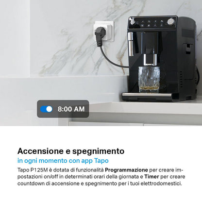 Tapo P125M Presa Smart Matter Italiana WiFi Energia Alexa Google