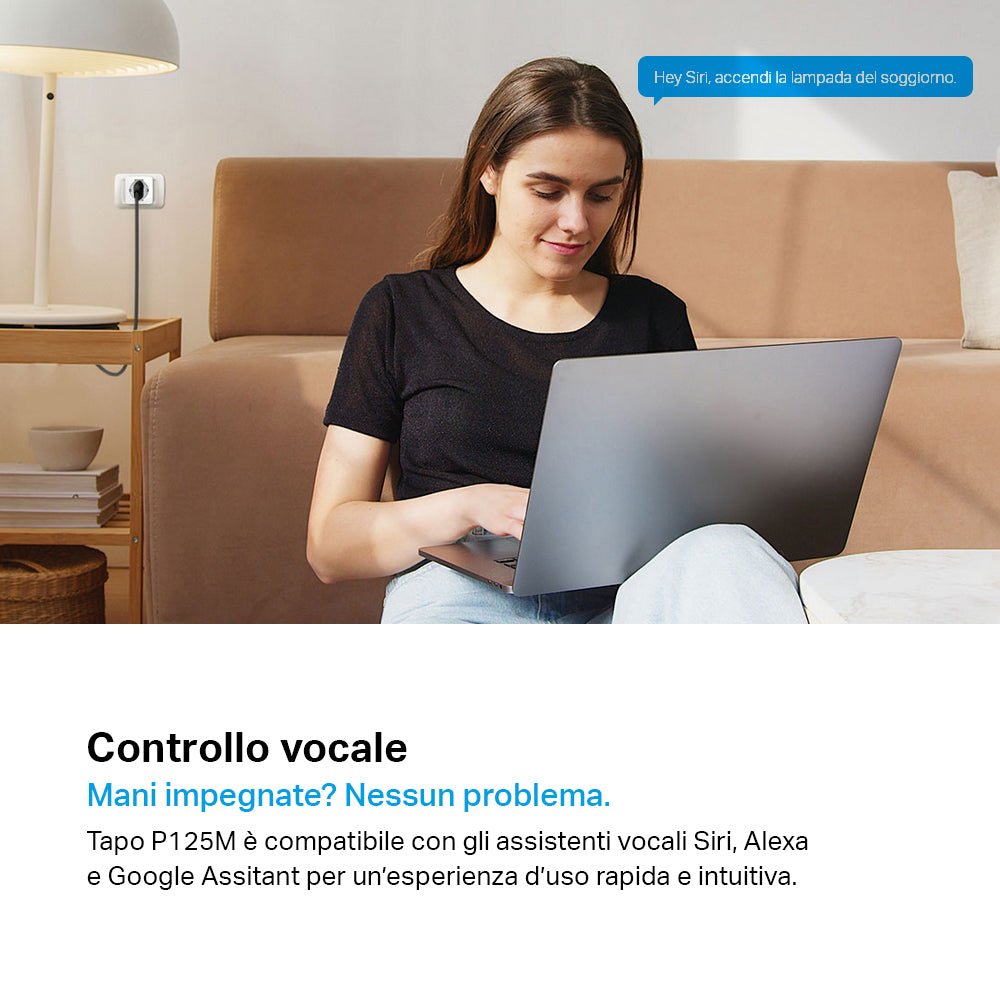 Tapo P125M Presa Smart Matter Italiana WiFi Energia Alexa Google
