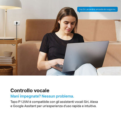Tapo P125M Presa Smart Matter Italiana WiFi Energia Alexa Google