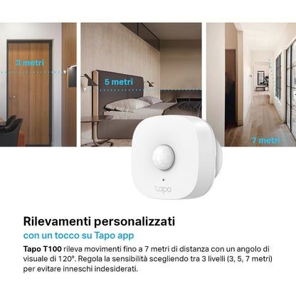 Tapo T100 Sensore di Movimento, ⚠️Tapo Hub Necessario