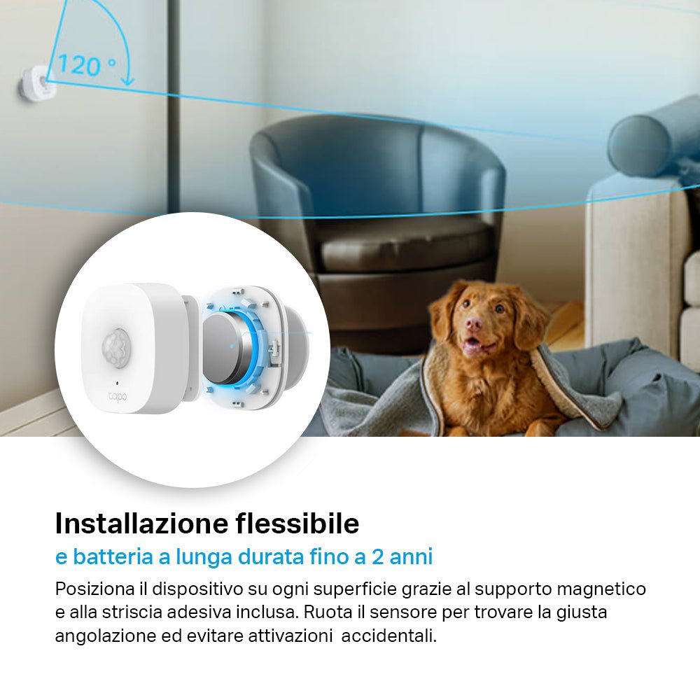 Tapo T100 Sensore di Movimento, ⚠️Tapo Hub Necessario
