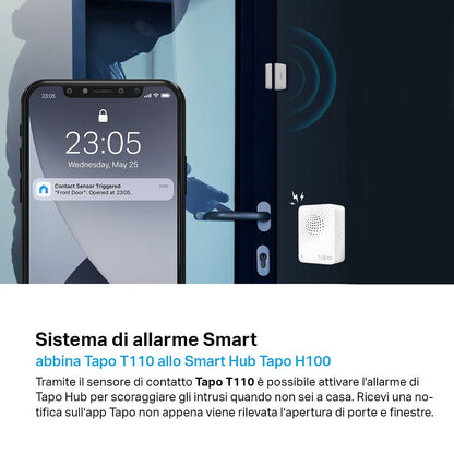 Tapo T110 Sensore di Contatto, ⚠️Tapo Hub Necessario