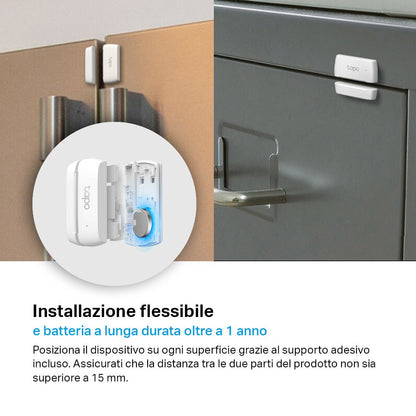 Tapo T110 Sensore di Contatto, ⚠️Tapo Hub Necessario
