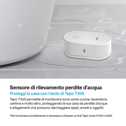Tapo T300 Sensore di Rilevamento Perdite d'Acqua, ⚠️Tapo Hub Necessario