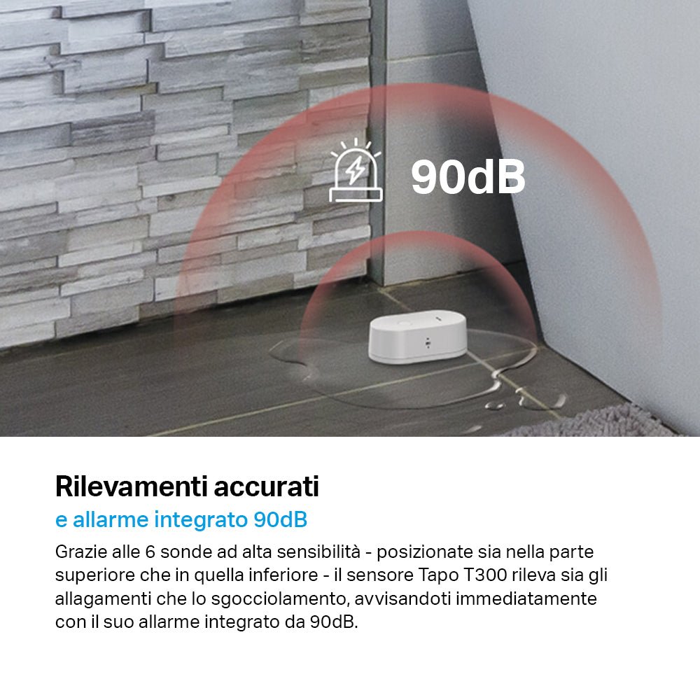 Tapo T300 Sensore di Rilevamento Perdite d'Acqua, ⚠️Tapo Hub Necessario