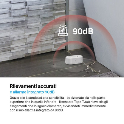 Tapo T300 Sensore di Rilevamento Perdite d'Acqua, ⚠️Tapo Hub Necessario