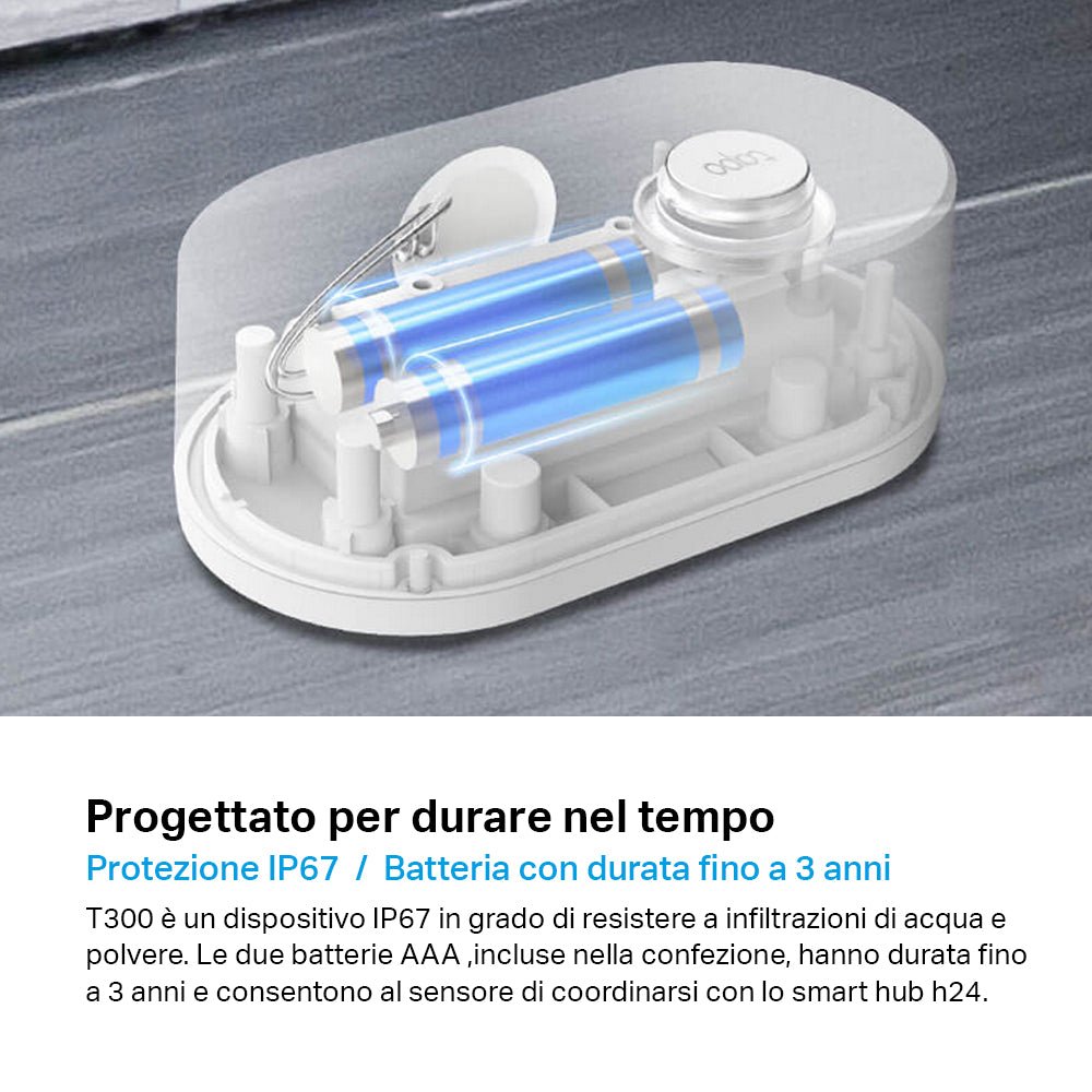 Tapo T300 Sensore di Rilevamento Perdite d'Acqua, ⚠️Tapo Hub Necessario