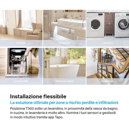 Tapo T300 Sensore di Rilevamento Perdite d'Acqua, ⚠️Tapo Hub Necessario