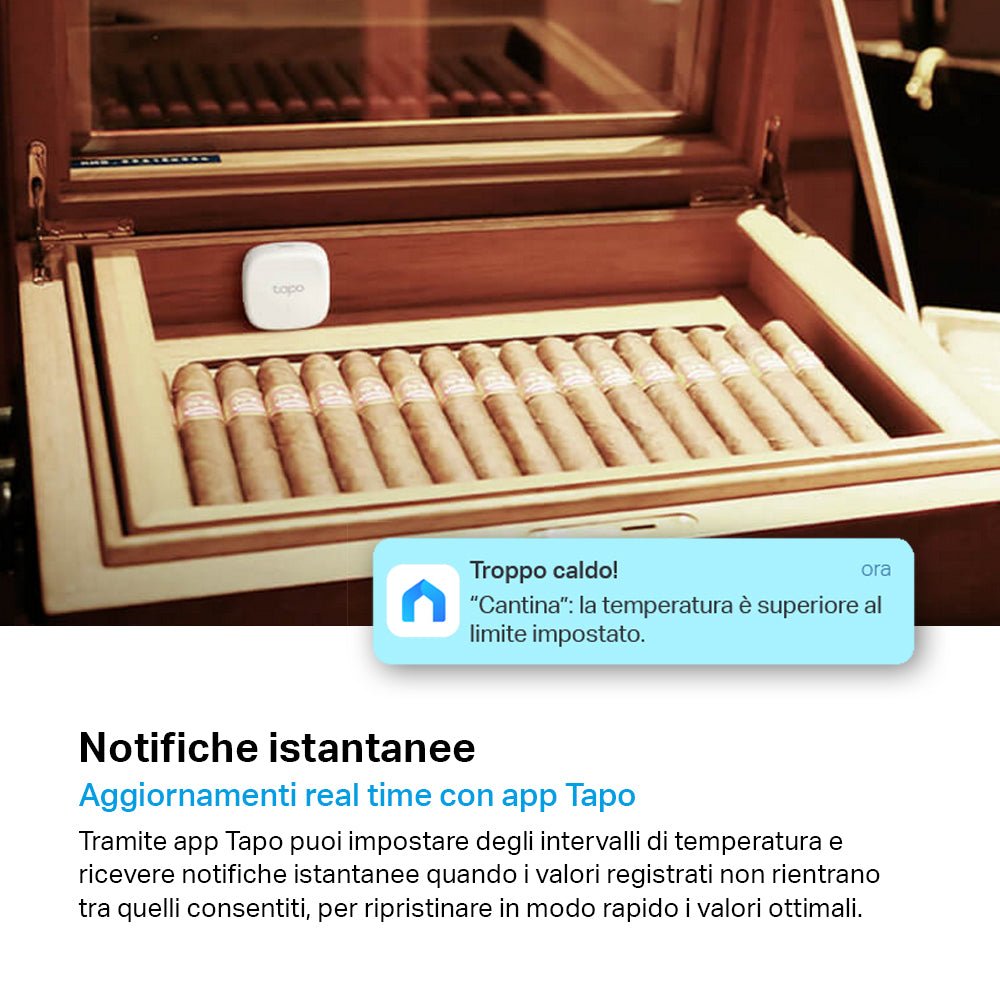 Tapo T310 Sensore di Temperatura e Umidità, ⚠️Tapo Hub Necessario
