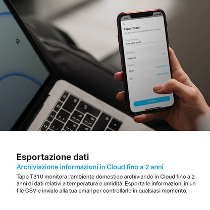 Tapo T310 Sensore di Temperatura e Umidità, ⚠️Tapo Hub Necessario