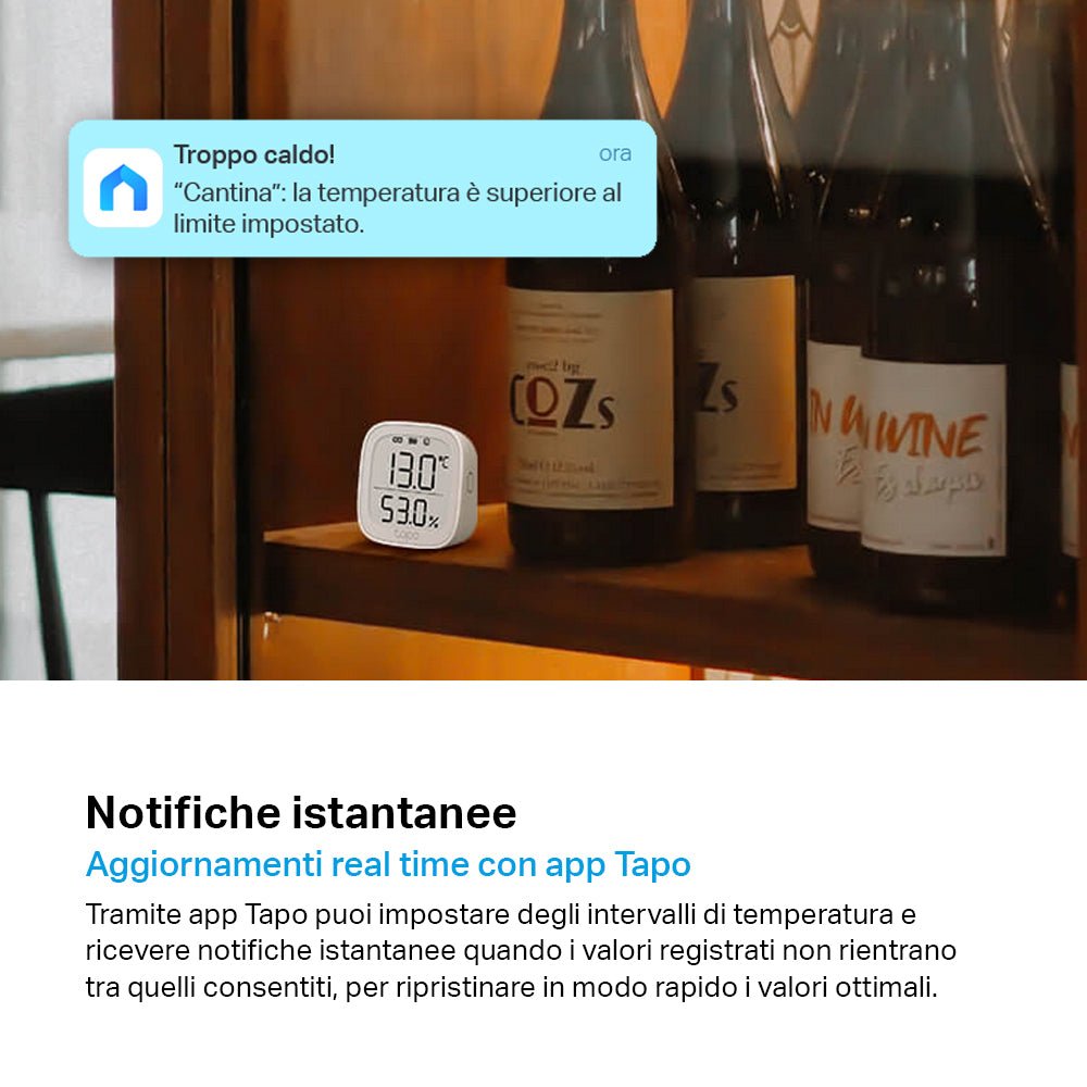 Tapo T315 Sensore di Temperatura e Umidità con Monitor, ⚠️Tapo Hub Necessario