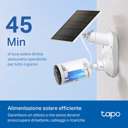 Tapo A201 Pannello Solare 2.5W 5.2V per Telecamere Batteria Cavo 4m