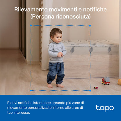 Tapo C201 Telecamera Wi-Fi Interno 1080p FHD, 360° Visuale, Nero