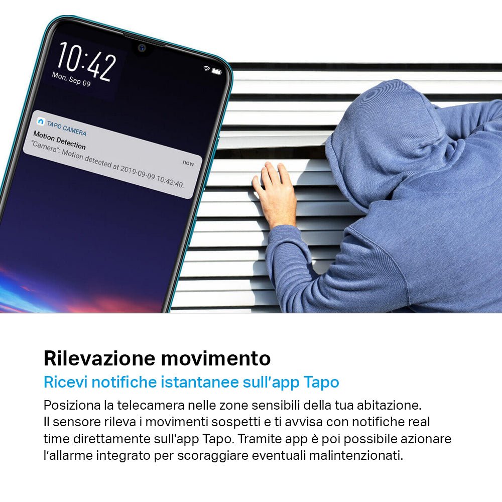 Tapo C210 Telecamera Wi-Fi Interno 2K 3MP, 360° Visuale