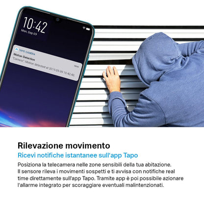 Tapo C210 Telecamera Wi-Fi Interno 2K 3MP, 360° Visuale