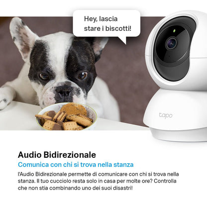 Tapo C210 Telecamera Wi-Fi Interno 2K 3MP, 360° Visuale