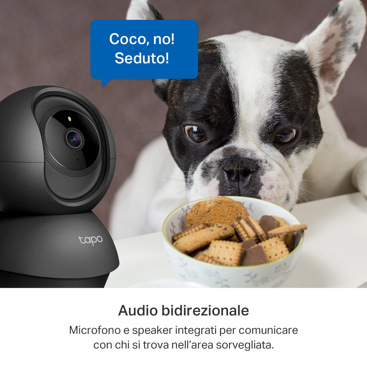 Tapo C211 Telecamera Wi-Fi Interno 2K 3MP, 360° Visuale, Nero