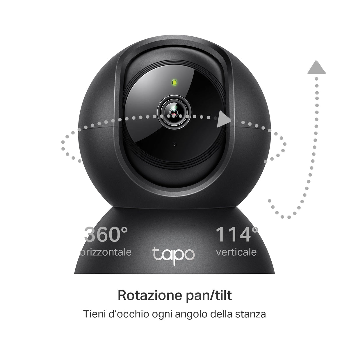 Tapo C211 Telecamera Wi-Fi Interno 2K 3MP, 360° Visuale, Nero
