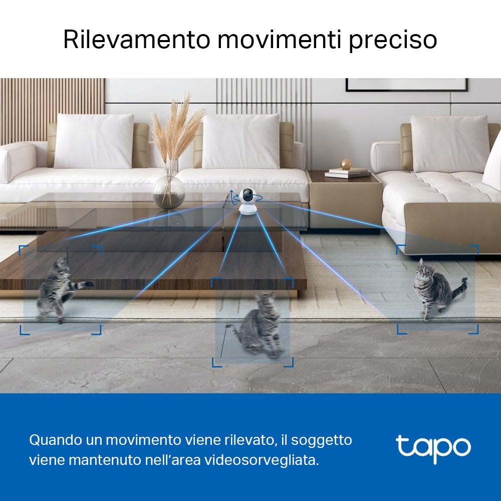 Tapo C230 Telecamera Wi-Fi Interno 3K 5MP, 360° Visuale