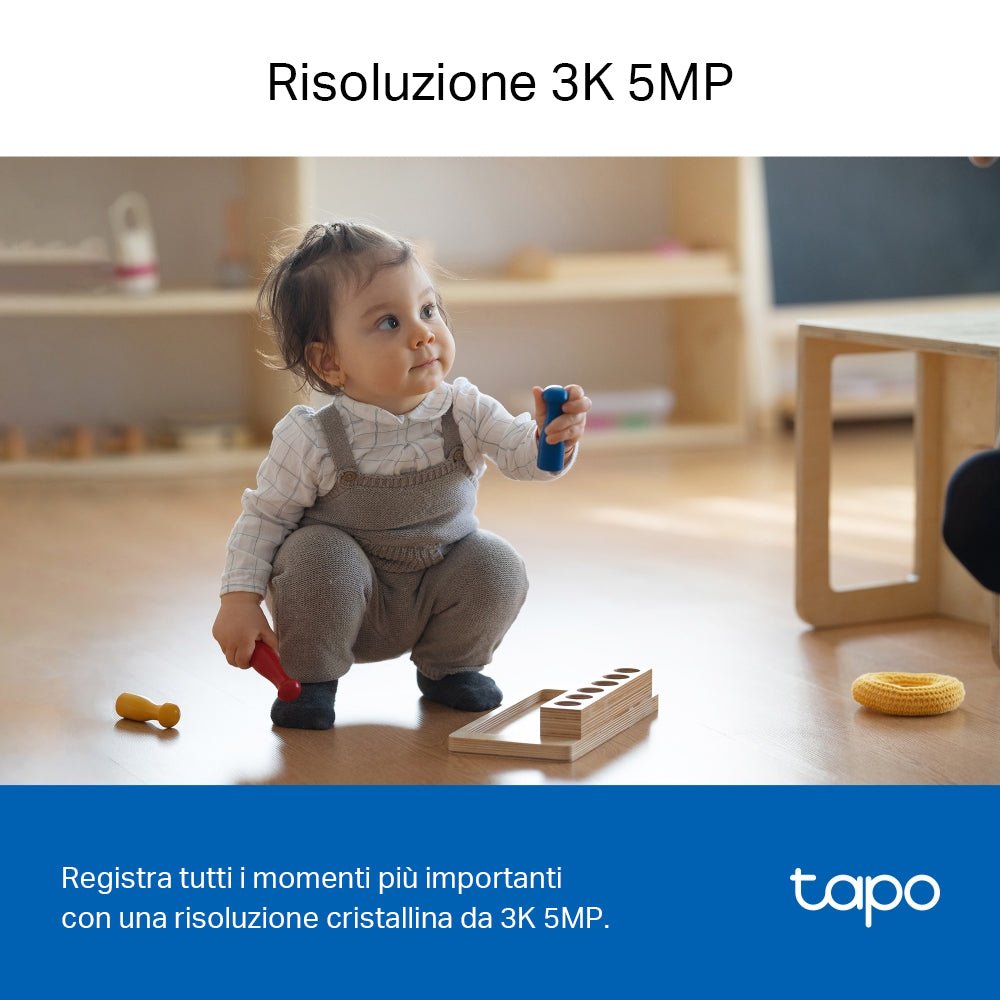 Tapo C230 Telecamera Wi-Fi Interno 3K 5MP, 360° Visuale