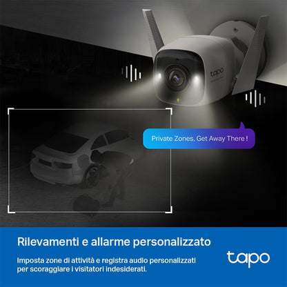 Tapo C325WB Telecamera WiFi Esterno 2K 4MP, ColorPro, WiFi/Ethernet