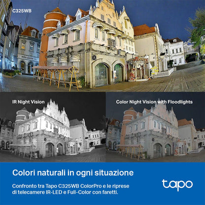 Tapo C325WB Telecamera WiFi Esterno 2K 4MP, ColorPro, WiFi/Ethernet