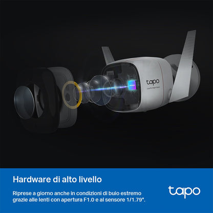 Tapo C325WB Telecamera WiFi Esterno 2K 4MP, ColorPro, WiFi/Ethernet