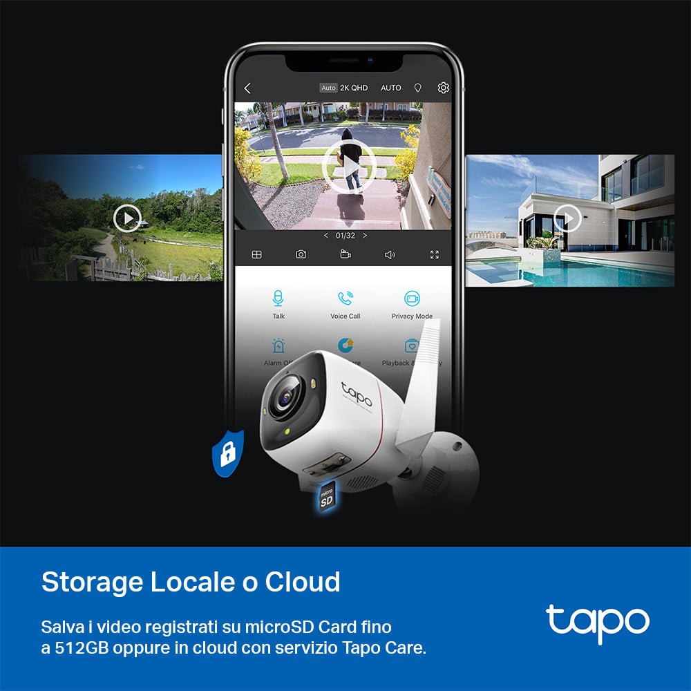 Tapo C325WB Telecamera WiFi Esterno 2K 4MP, ColorPro, WiFi/Ethernet